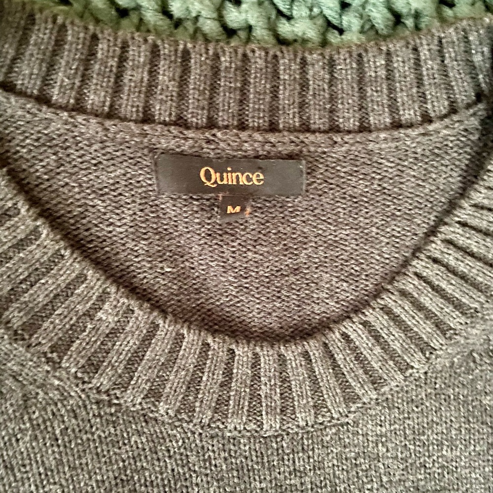 Quince Medium Charcoal Organic Cotton Boyfriend Sweater